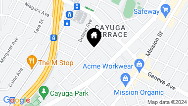 Map of 1441 Cayuga Avenue, San Francisco CA, 94112