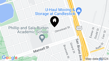 Map of 238 Olmstead St, San Francisco CA, 94134