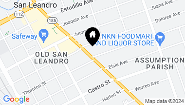Map of 1672 E 14th Street, San Leandro CA, 94577