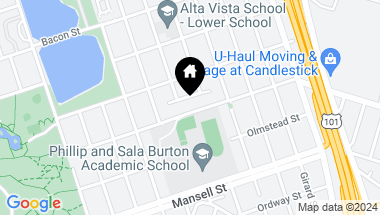 Map of 442 Dwight Street, San Francisco CA, 94134
