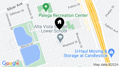 Map of 390 Somerset Street, San Francisco CA, 94134