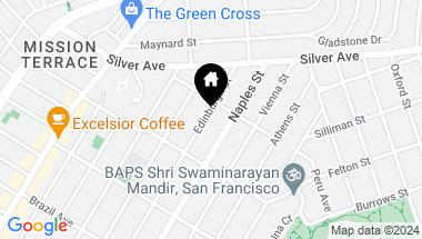 Map of 125 Edinburgh Street, San Francisco CA, 94112
