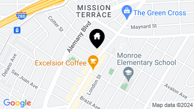 Map of 4398 Mission Street, San Francisco CA, 94112