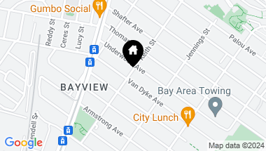 Map of 2025 Keith Street, San Francisco CA, 94124