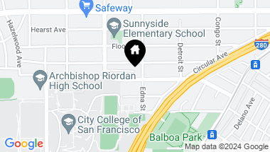 Map of 218 Judson Avenue, San Francisco CA, 94112