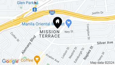 Map of 4200 Mission Street # 5, San Francisco CA, 94112
