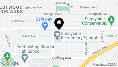 Map of 462 Hearst Avenue, San Francisco CA, 94112