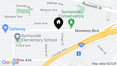 Map of 323 Monterey Boulevard, San Francisco CA, 94131