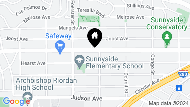 Map of 515 Monterey Boulevard, San Francisco CA, 94127