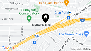Map of 111 Monterey Boulevard, San Francisco CA, 94131