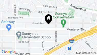 Map of 370 Monterey Boulevard # 201, San Francisco CA, 94131