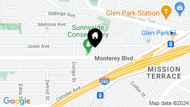 Map of 218 Monterey Boulevard, San Francisco CA, 94131