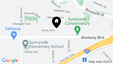 Map of 379 Joost Avenue, San Francisco CA, 94131