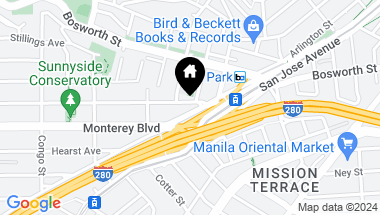 Map of 22 Monterey Avenue, San Francisco CA, 94131