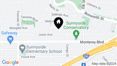 Map of 350 Joost Avenue, San Francisco CA, 94131