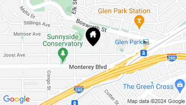 Map of 126 Joost Street, San Francisco CA, 94131