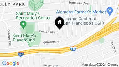 Map of 735 Andover Street, San Francisco CA, 94110