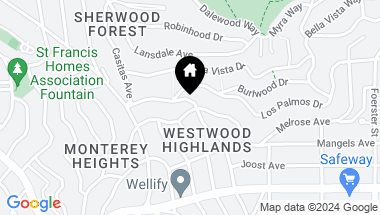 Map of 100 Brentwood Avenue, CA, 94127