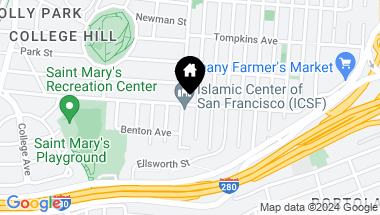 Map of 364 Crescent Avenue, San Francisco CA, 94110