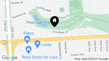 Map of 340 Crestlake Drive, San Francisco CA, 94132