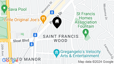 Map of 72 Santa Ana Avenue, San Francisco CA, 94127
