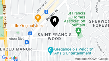 Map of 75 Santa Ana Avenue, San Francisco CA, 94127