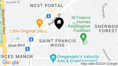 Map of 50 San Benito Way, San Francisco CA, 94127