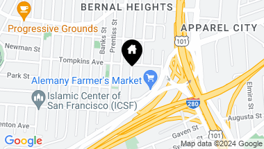 Map of 456 Prentiss Street, San Francisco CA, 94110