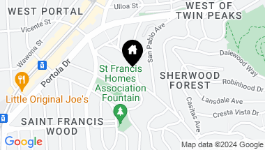 Map of 150 Santa Paula Avenue, San Francisco CA, 94127