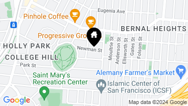Map of 136 Newman Street, CA, 94110