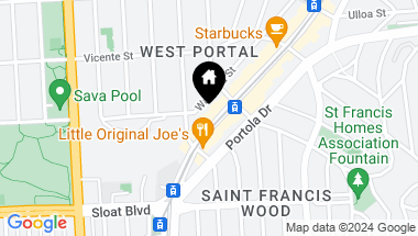 Map of 346 West Portal Avenue, San Francisco CA, 94127
