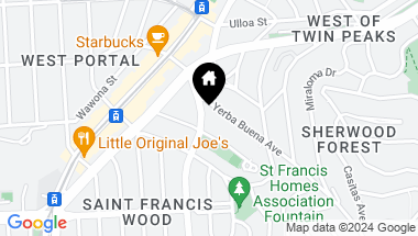 Map of 65 Santa Clara Avenue, San Francisco CA, 94127