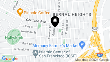 Map of 431 Gates Street, San Francisco CA, 94110