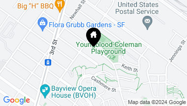 Map of 1457 Hudson Avenue, San Francisco CA, 94124