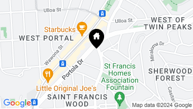 Map of 30 Santa Clara Avenue, San Francisco CA, 94127