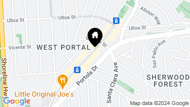 Map of 163 West Portal Avenue, San Francisco CA, 94127