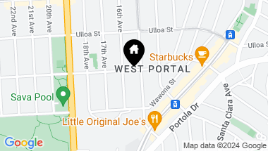 Map of 419 Vicente Street, San Francisco CA, 94116