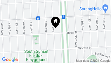 Map of 3644 Ulloa Street, San Francisco CA, 94116