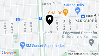 Map of 2471 35th Avenue, San Francisco CA, 94116