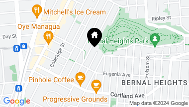 Map of 160 Bonview Street, San Francisco CA, 94110