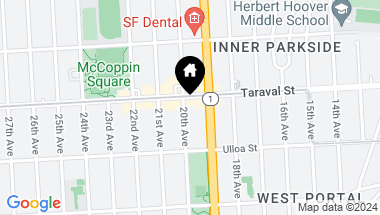 Map of 2418 20th Avenue # 102, San Francisco CA, 94116
