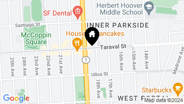 Map of 821 Taraval Street Unit: E, San Francisco CA, 94116