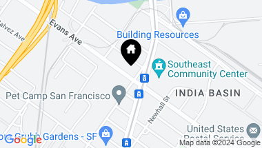 Map of 1610 Evans Avenue, San Francisco CA, 94124