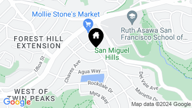 Map of 100 Teresita Boulevard, San Francisco CA, 94127