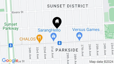 Map of 2331 30th Avenue, San Francisco CA, 94116