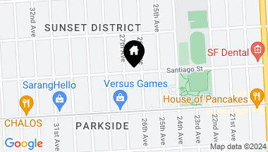 Map of 1531 Santiago Street, San Francisco CA, 94116