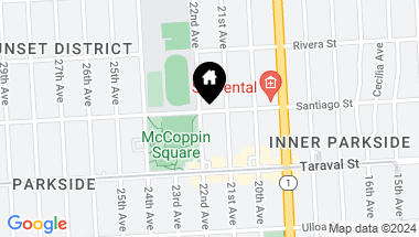 Map of 1039 Santiago Street, San Francisco CA, 94116
