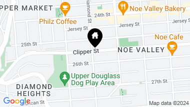 Map of 1107 Diamond Street, San Francisco CA, 94114