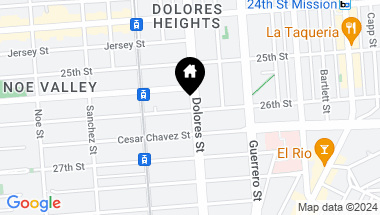 Map of 1296 Dolores Street, San Francisco CA, 94110