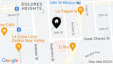 Map of 3612 26th Street, San Francisco CA, 94110